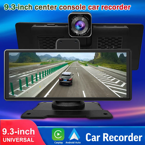10.26 Inch Dashcam Wireless Carplay Android Auto 4K 3840*2160P Front And 1080P Rear Camera Car DVR GPS Recorder