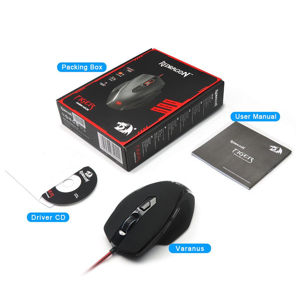 Redragon USB Gaming Mouse 10000 DPI 7 buttons ergonomic design for desktop computer accessories programmable  gamer lol PC