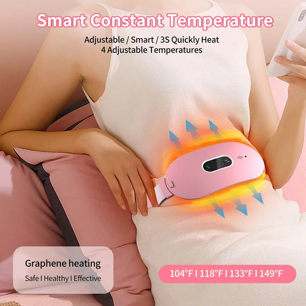 Menstrual Heating Pad - Heating Massage Belt - Abdominal Massager Warm Palace Electric Pain Relief Device