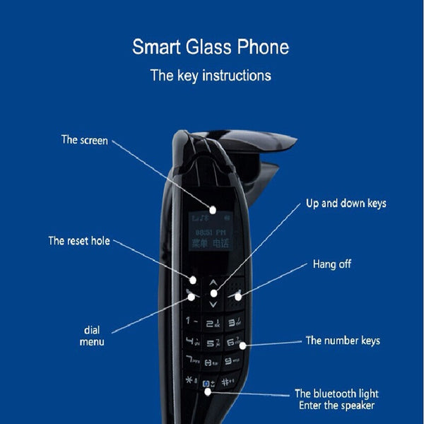 Bluetooth Smart Phone Camera Glasses - Wearable dial call Digital Camera / Video Record Smart Glasses G5