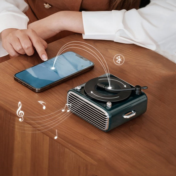Vinyl Wireless Bluetooth Speaker Creative Home Aromatherapy Small Audio Portable Mini Outdoor Sports Card Speaker