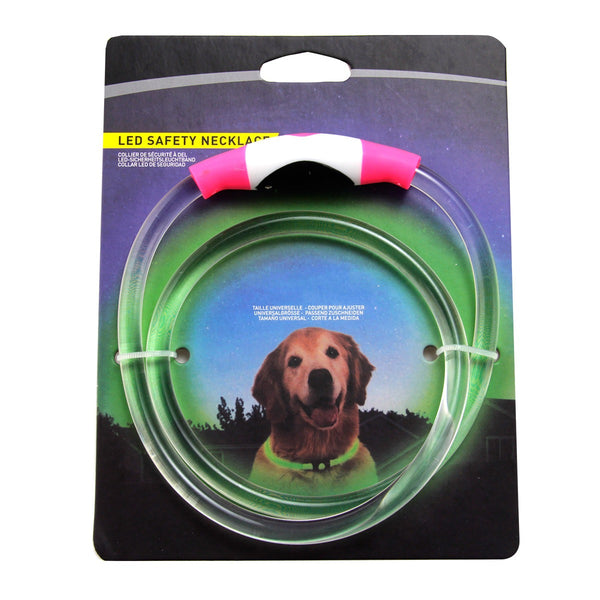 LED Light-Emitting Pet Collar White Shell Through The Overall Luminous Effect Freely Adjustable Outdoor Portable