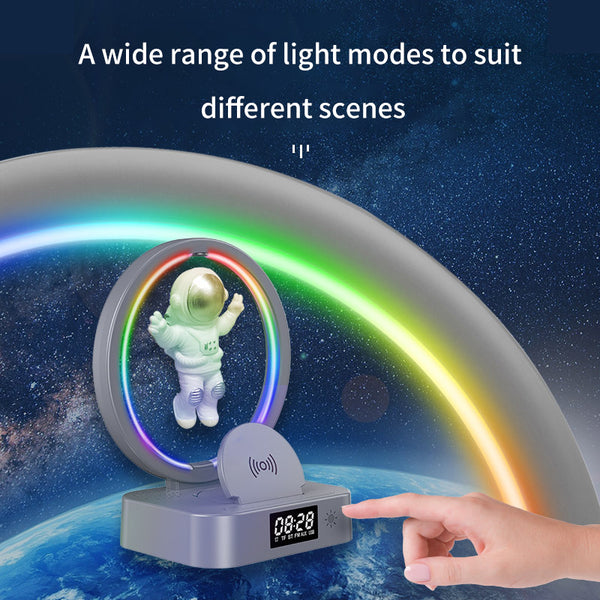 Magnetic Levitation Astronaut Bluetooth Speaker Clock Astronaut Audio RGB Computer Subwoofer Birthday Gift Y-558