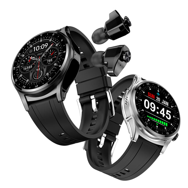 Georgeus GT66 Smart Watch with Intergrated TWS Bluetooth headset 2 in1 -multi sport with mode heart rate & sleep monitoring