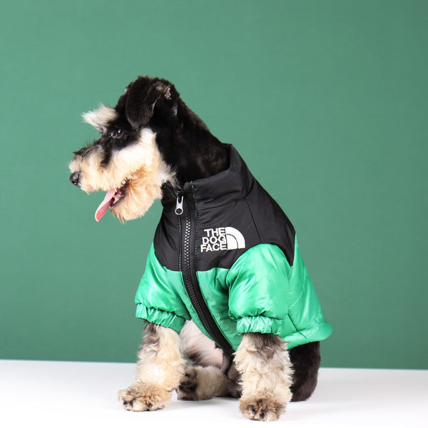 New Pet Warmth DOG FACE Cotton Shirt Small and Medium Dog Fashion Coat Embroidered Coat Dog Cat Clothes