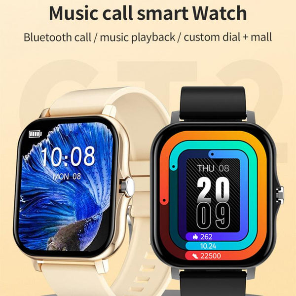 CT2 Smart Watch Full Touch Fitness Smart Watch Heart Rate Monitor Bluetooth Call Waterproof Watch