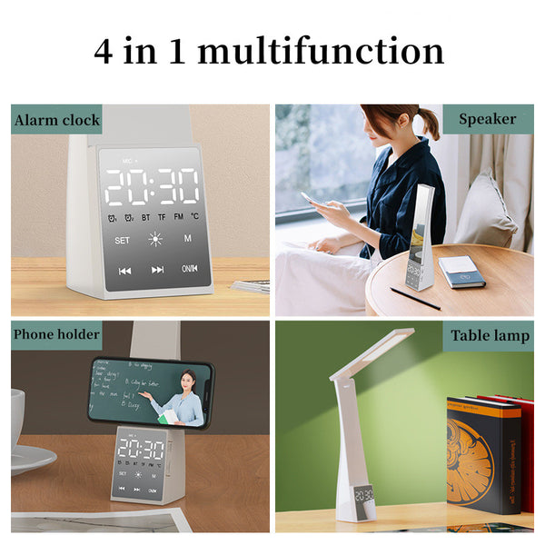 Bluetooth Speaker Eye Protection Lamp Alarm Clock Audio Student Desktop Multi-Function Desk Lamp