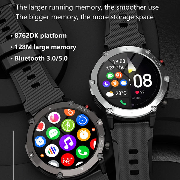 C21 Smart Watch Men Bluetooth Call Fitness Tracker 5ATM Waterproof Sport Wrist Smartwatch for iPhone Android Phone