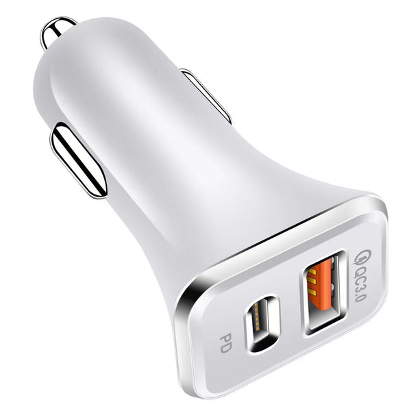 PD car charger TYPE-C fast charging car charging head CE certified 18W charger QC3.0