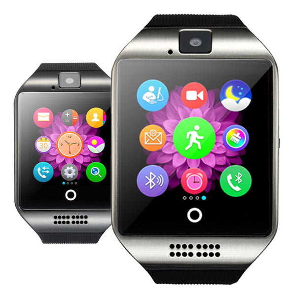 Bluetooth Smart Watch Q18 With Camera Facebook Whatsapp Twitter Sync SMS Smartwatch Support SIM TF Card For IOS Android