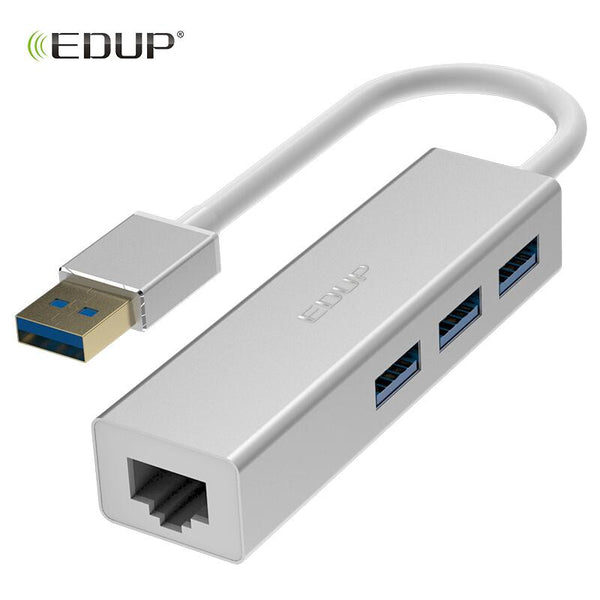 EDUP  rj45 Ethernet Lan Wired Network Card Adapter 10/100/1000Mbps for Macbook PC Laptop USB 3.0 Hub  Adapter