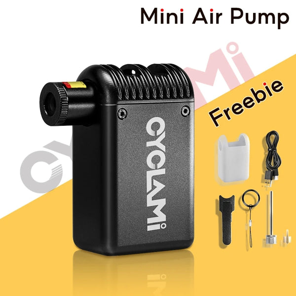 CYCLAMI Mini Plus Portable Pump for Bicycle Cordless Air Inflator Presta Schrader Valve Outdoor MTB Bike Accessories