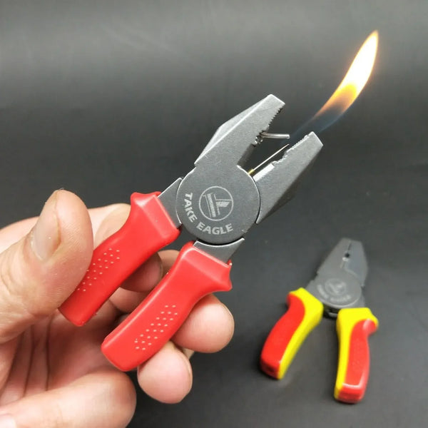 Creative Mini Pliers tools Fire Refillable Cigarette Lighter Butane Gas Ornaments Toy Lighter Home Decoration Good For Gift