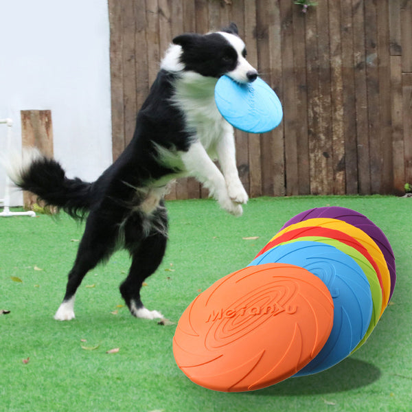 Meianju Dog Frisbee Pet Toys Interactive Toys Pet Frisbee Floating Bite resistant Retrieving Training