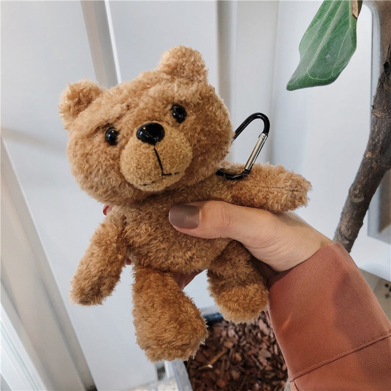 Cartoon Plush Teddy Bear Protector For Airpods -Pro Plush Bear Protector Wireless Bluetooth Headset Storage Box