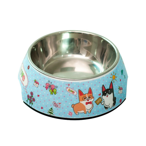Dog Bowl Cat Food Bowl Stainless Steel Dual-Use Feeding And Drinking Bowl Removable Non-Slip Single Bowl Pet Bowl