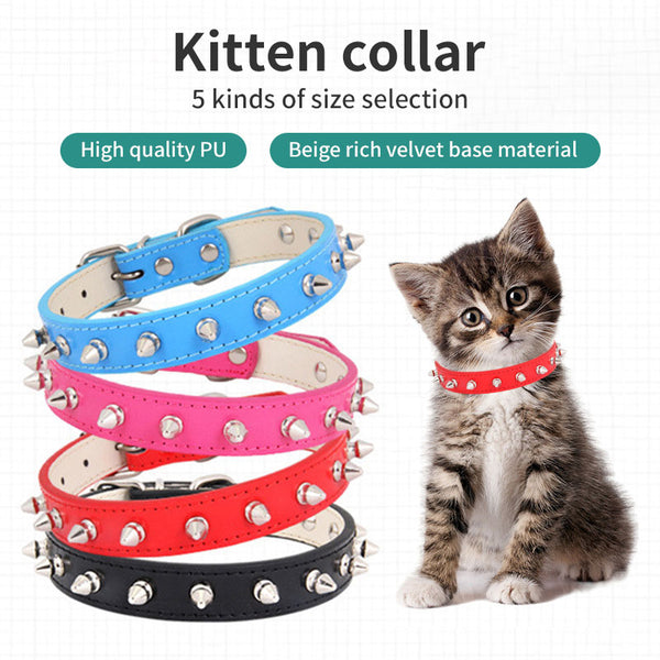 Leather Traction Rope Leash Pet Collar Kitty Collar Ins New Pet Collar