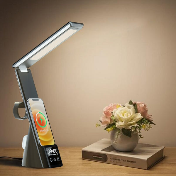Newest Multi-Function Table Lamp Clock Convenient Three In One Fast Ch