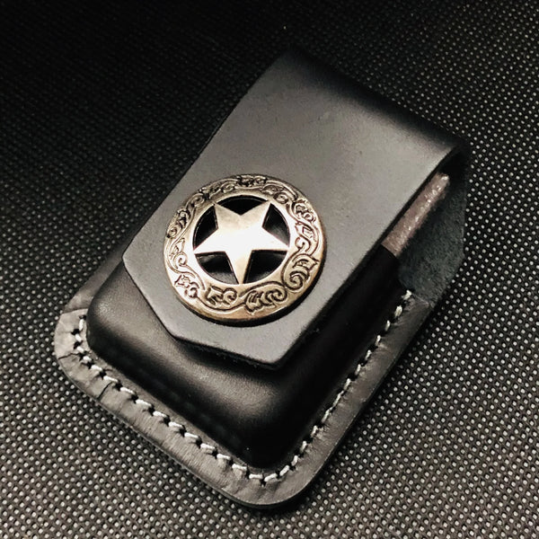 Handmade Genuine Leather Lighter Case Cover Holder Windproof Lighter Box Case For Zippo Lighter Leather Cover Case Cigarette Box
