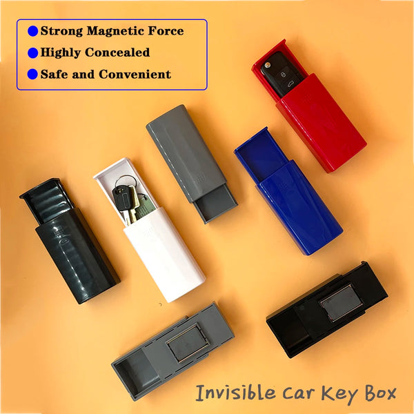 Hidden Key Box Strong Magnetic Portable Car Key Safe Case Key Lock Storage Box Black For Home Office Car Truck Caravan