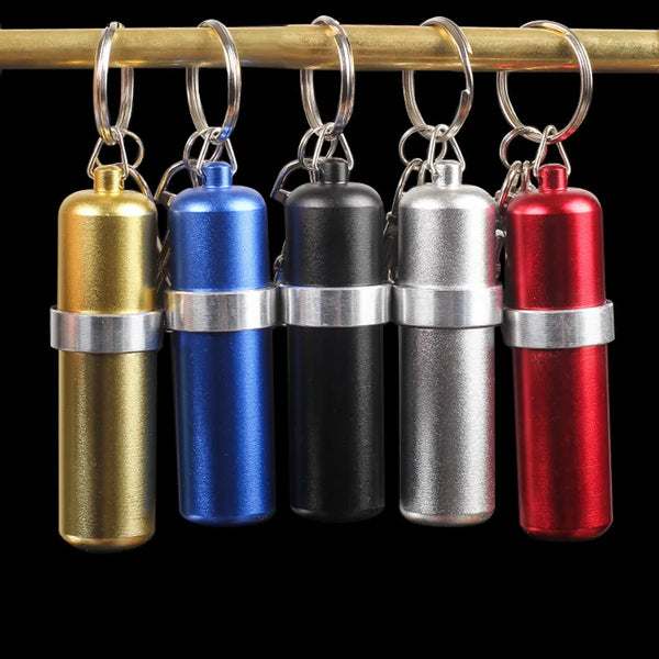 Metal Fuel Canister Portable 1pcs Kerosene Oil Fluid Can With Key Chain Mini smll Lighters Fuel Pot travel Smoking Accessories