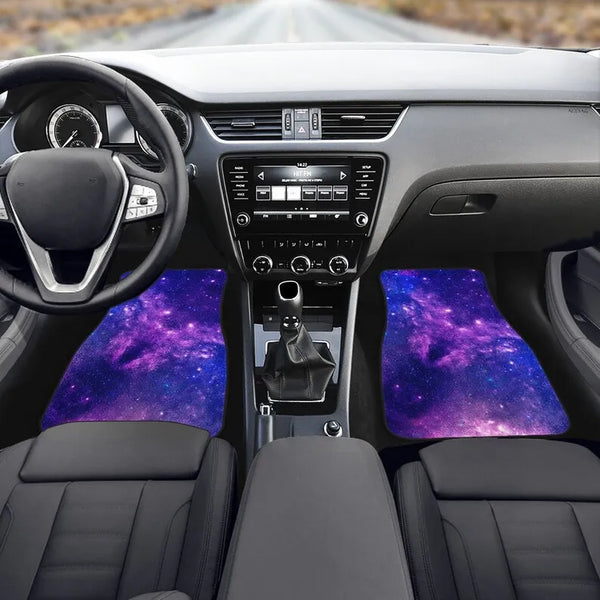 Purple Cosmic Galaxy Car Floor Mats - Outer Space Lovers, Star Car Decor, Nebula Cosmos, Conversion Van, Night Sky Car Accessori