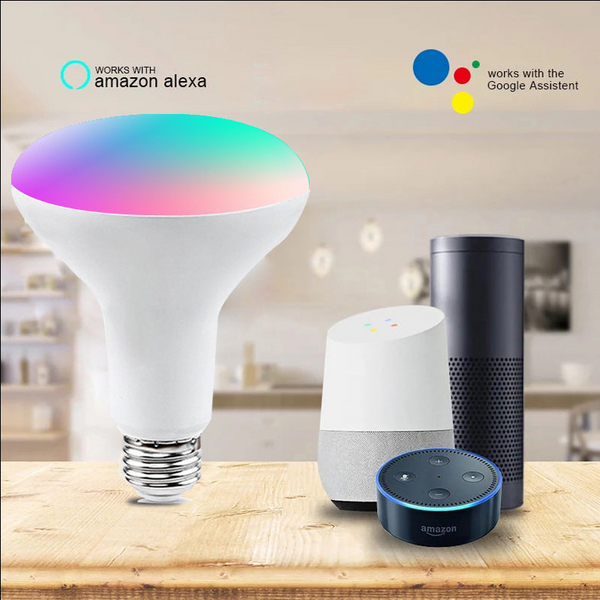 Tuya Smart WIFI Bulb Light BR30 tuya9W Colorful RGBCW Amazon Alexa Google Speaker